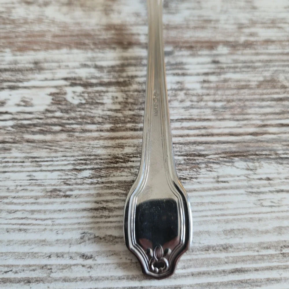 Vintage D&J Japan Stainless Steel Spoons Set of 3 Ornate Handle Silverware